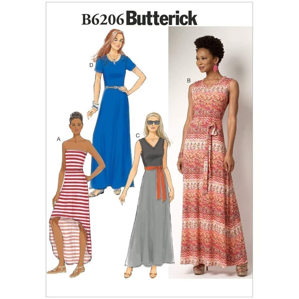 Butterick Sewing Pattern 6206‎ Misses Petite Dress Belt Size 6-14